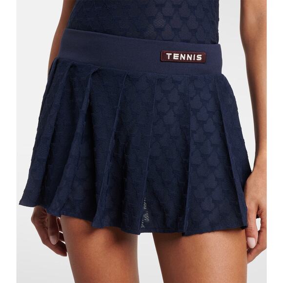 Tory Burch Terry Jacquard Mini Tennis Skirt - XS Snow White - Picture 5 of 5